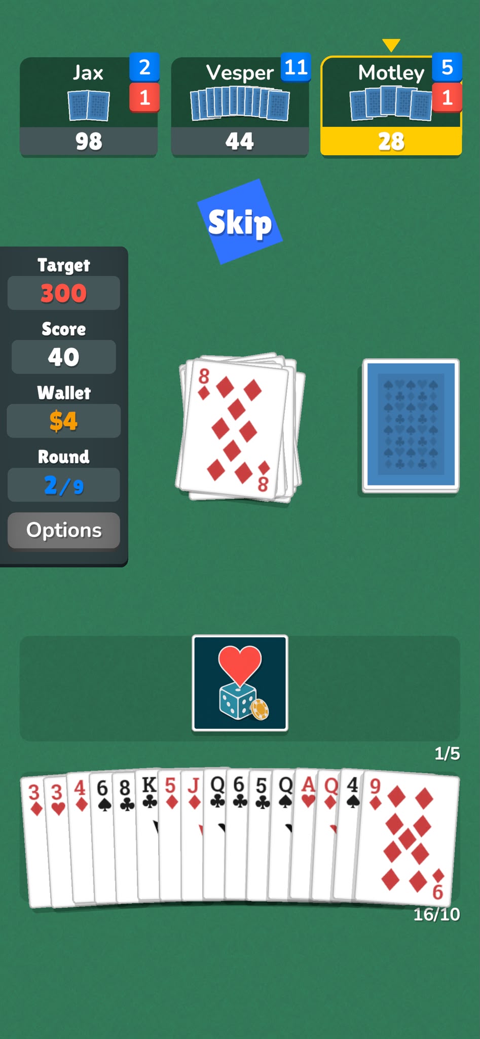 Rogue Suits Skip effect targeting an opponent